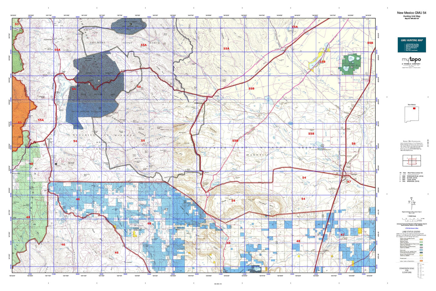 New Mexico GMU 54 Map Image