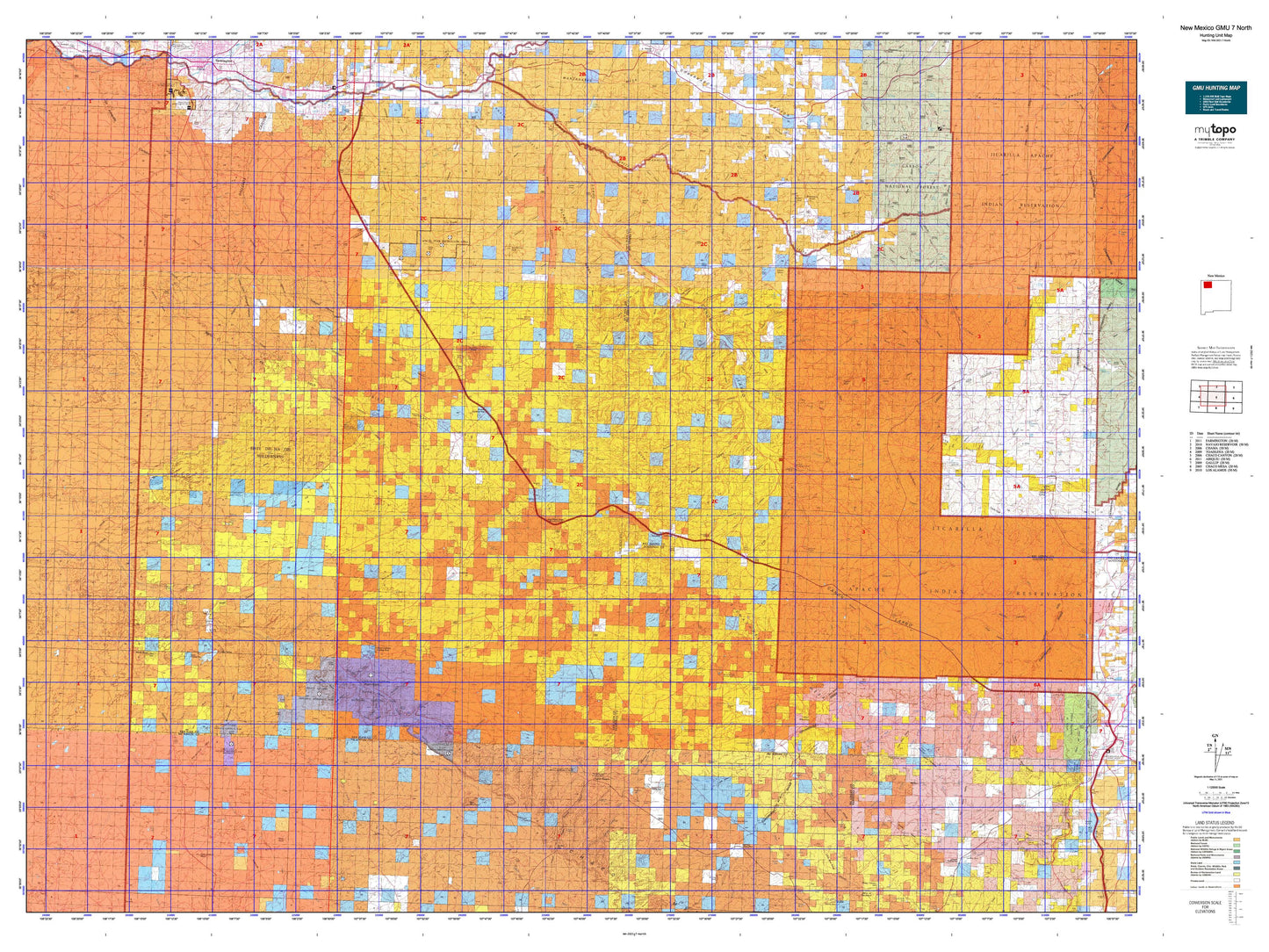 New Mexico GMU 7 North Map Image