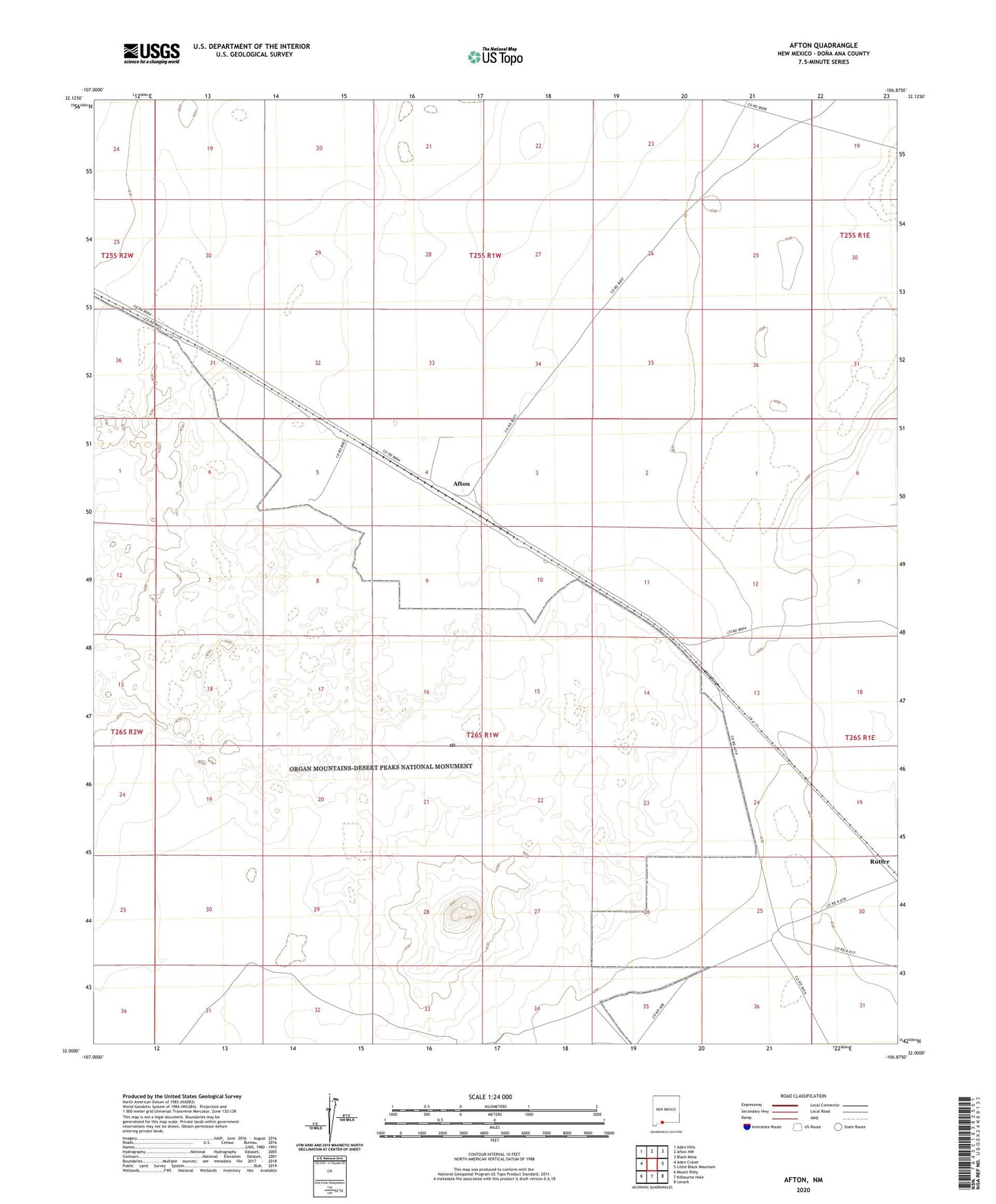 Afton New Mexico US Topo Map Image