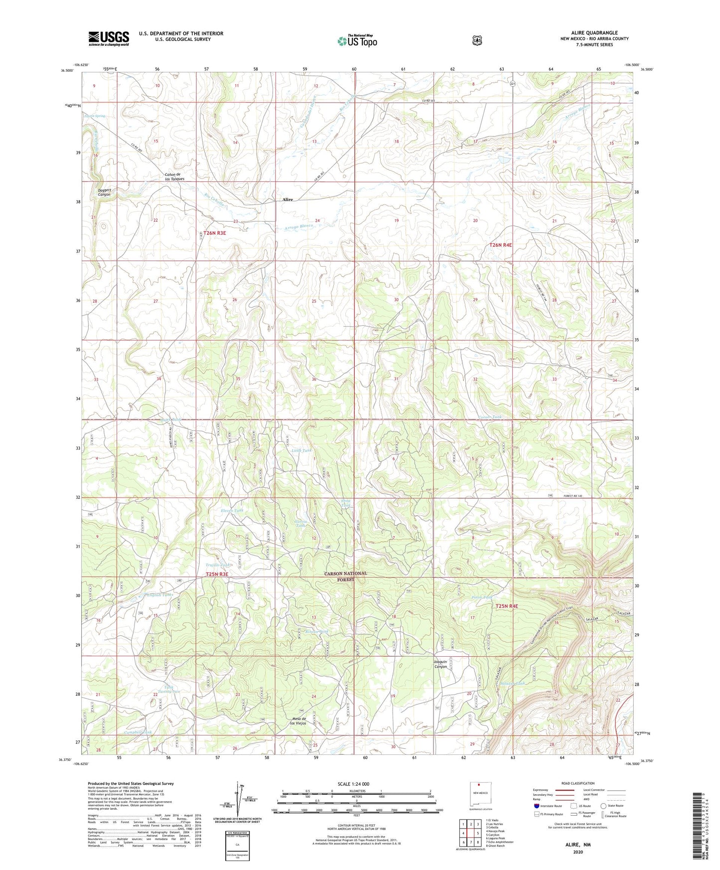 Alire New Mexico US Topo Map Image
