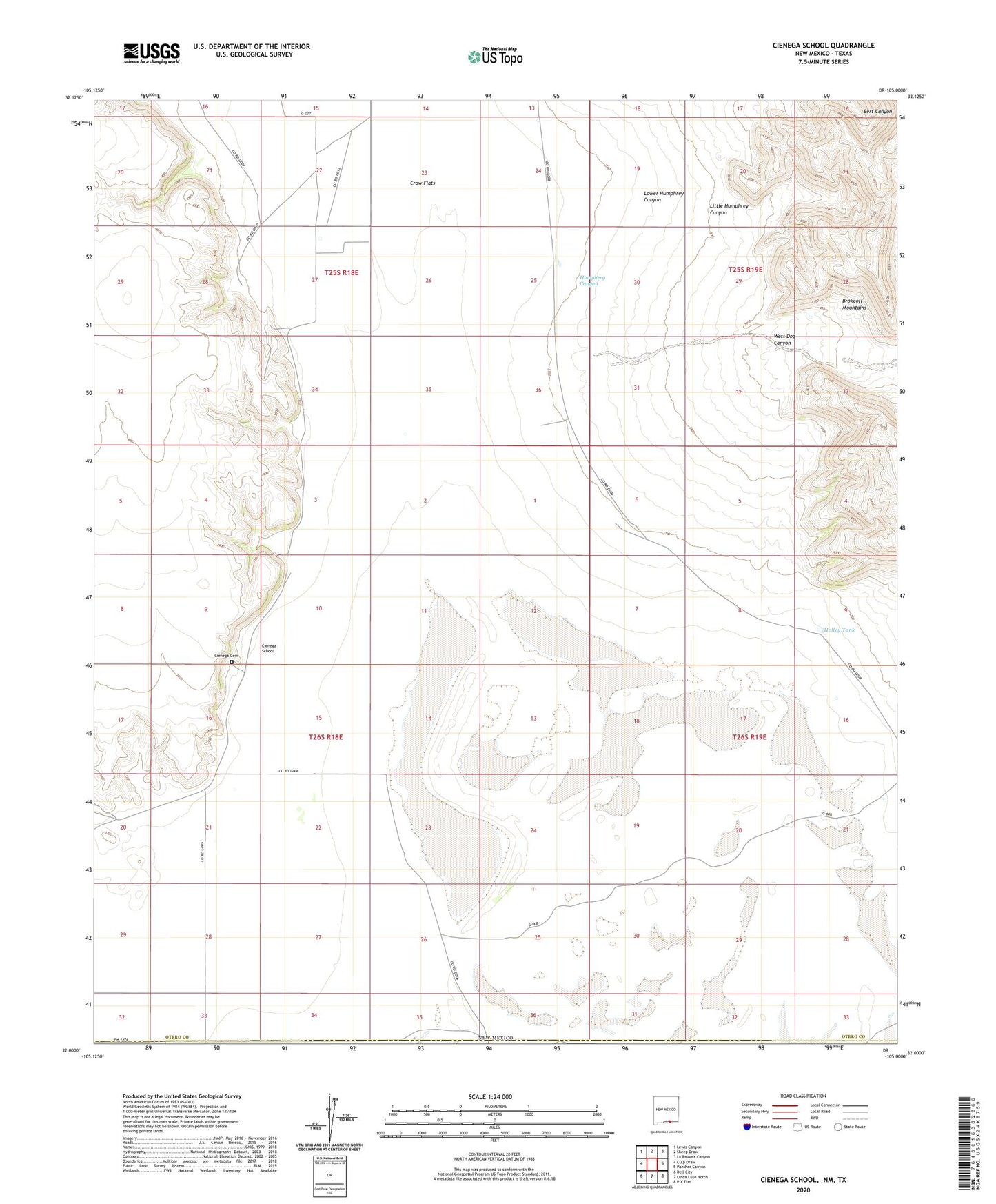 Cienega School New Mexico US Topo Map Image