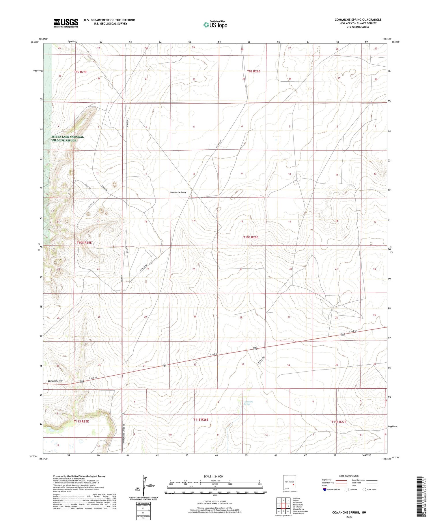 Comanche Spring New Mexico US Topo Map Image