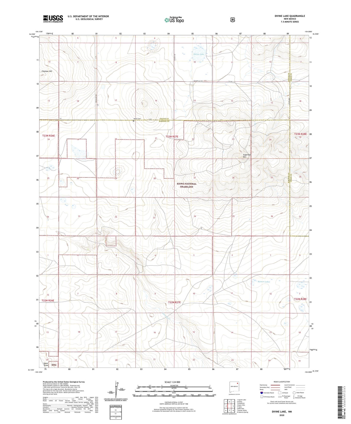 Divine Lake New Mexico US Topo Map Image