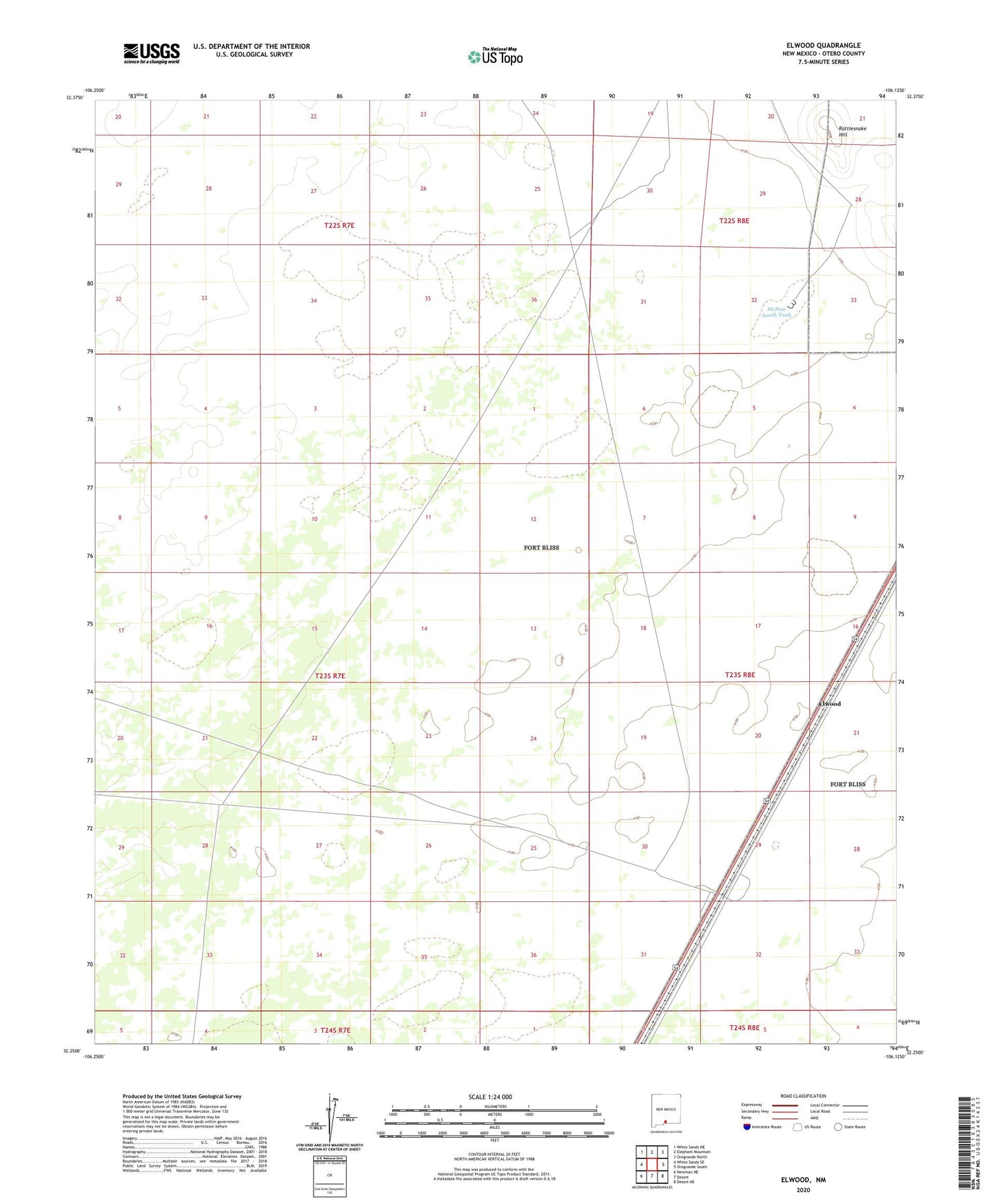 Elwood New Mexico US Topo Map Image