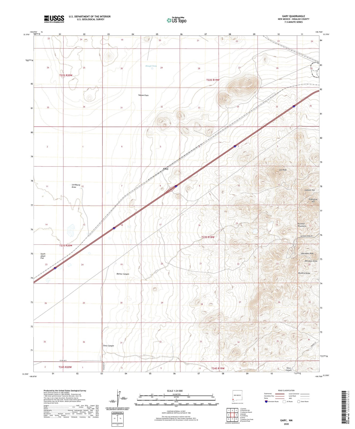 Gary New Mexico US Topo Map Image