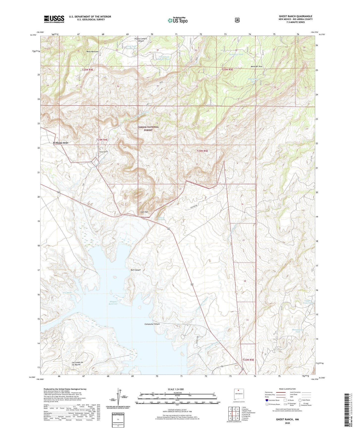 Ghost Ranch New Mexico US Topo Map Image