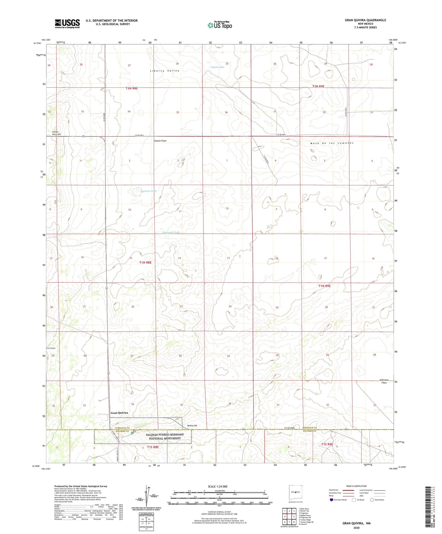 Gran Quivira New Mexico US Topo Map Image