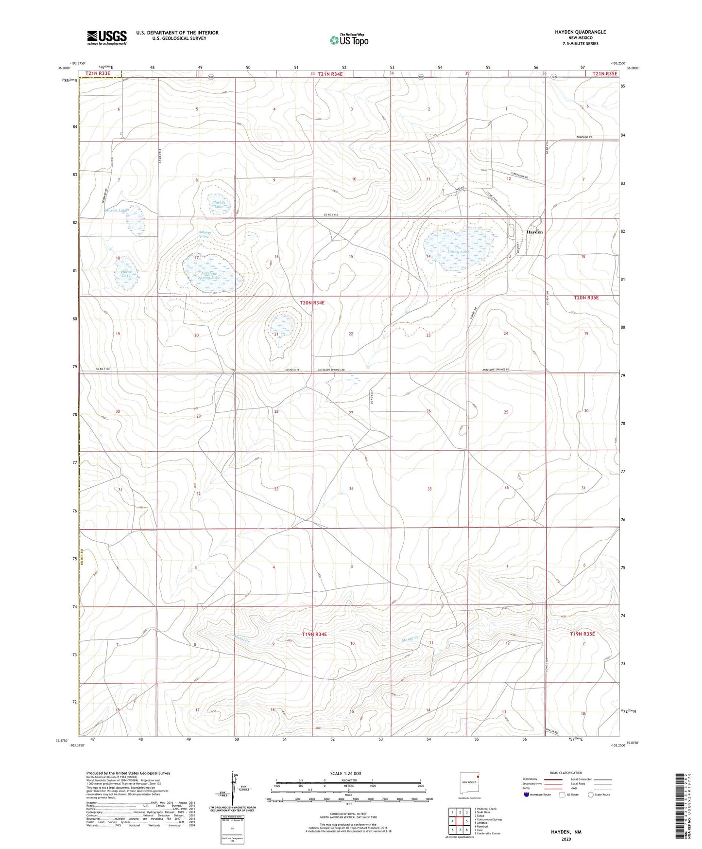 Hayden New Mexico US Topo Map Image