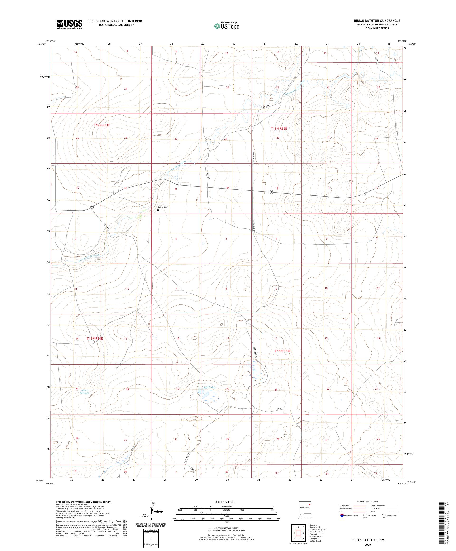 Indian Bathtub New Mexico US Topo Map – MyTopo Map Store