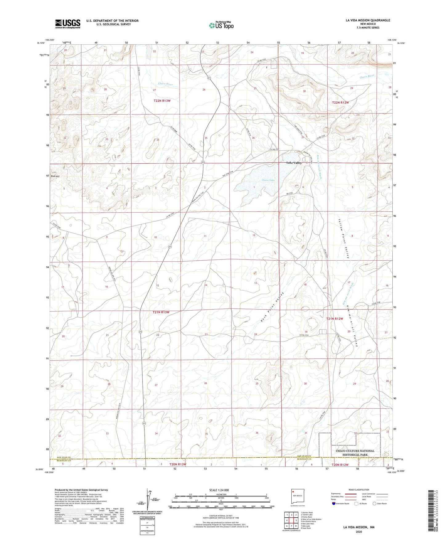 La Vida Mission New Mexico US Topo Map Image