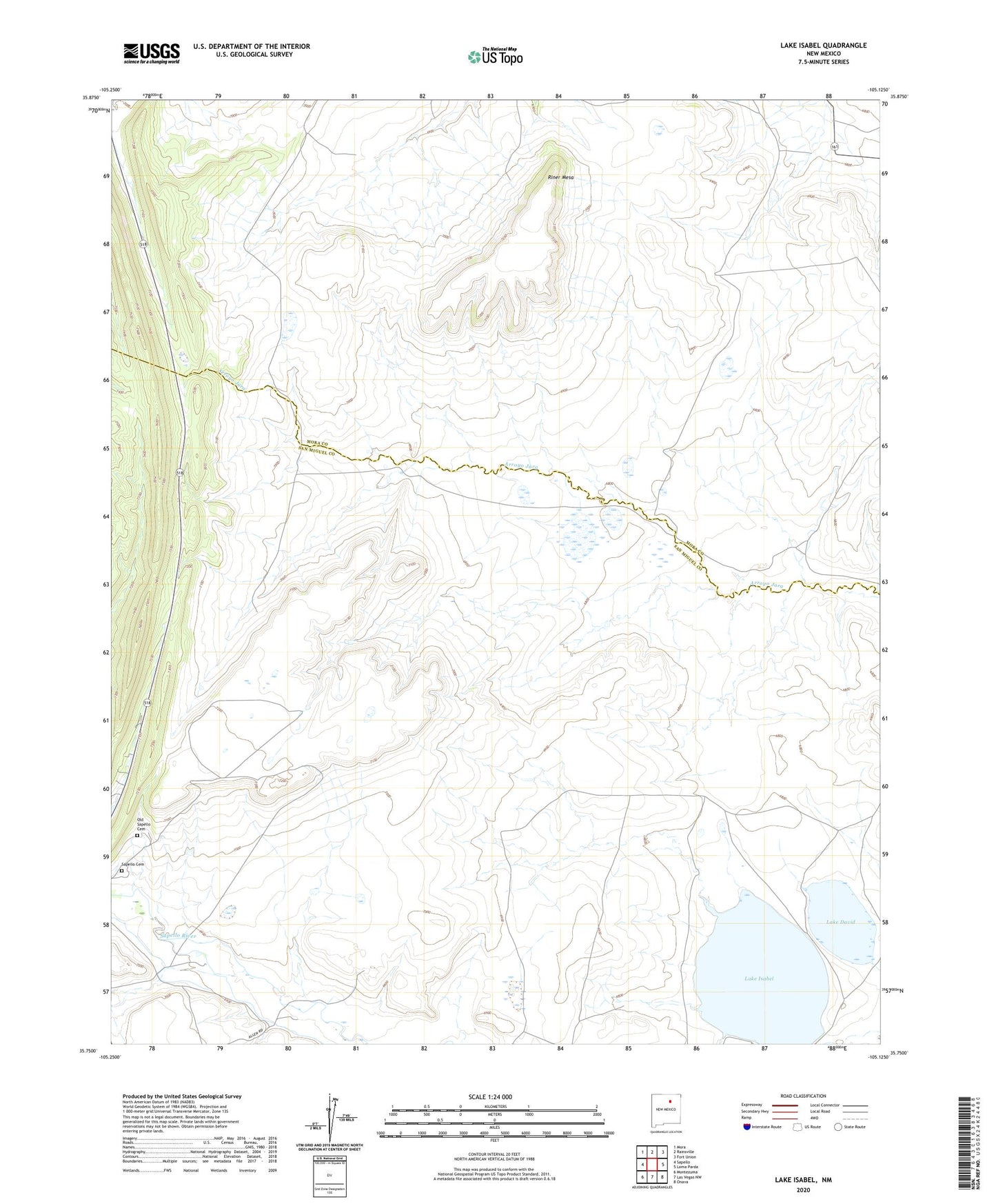 Lake Isabel New Mexico US Topo Map Image