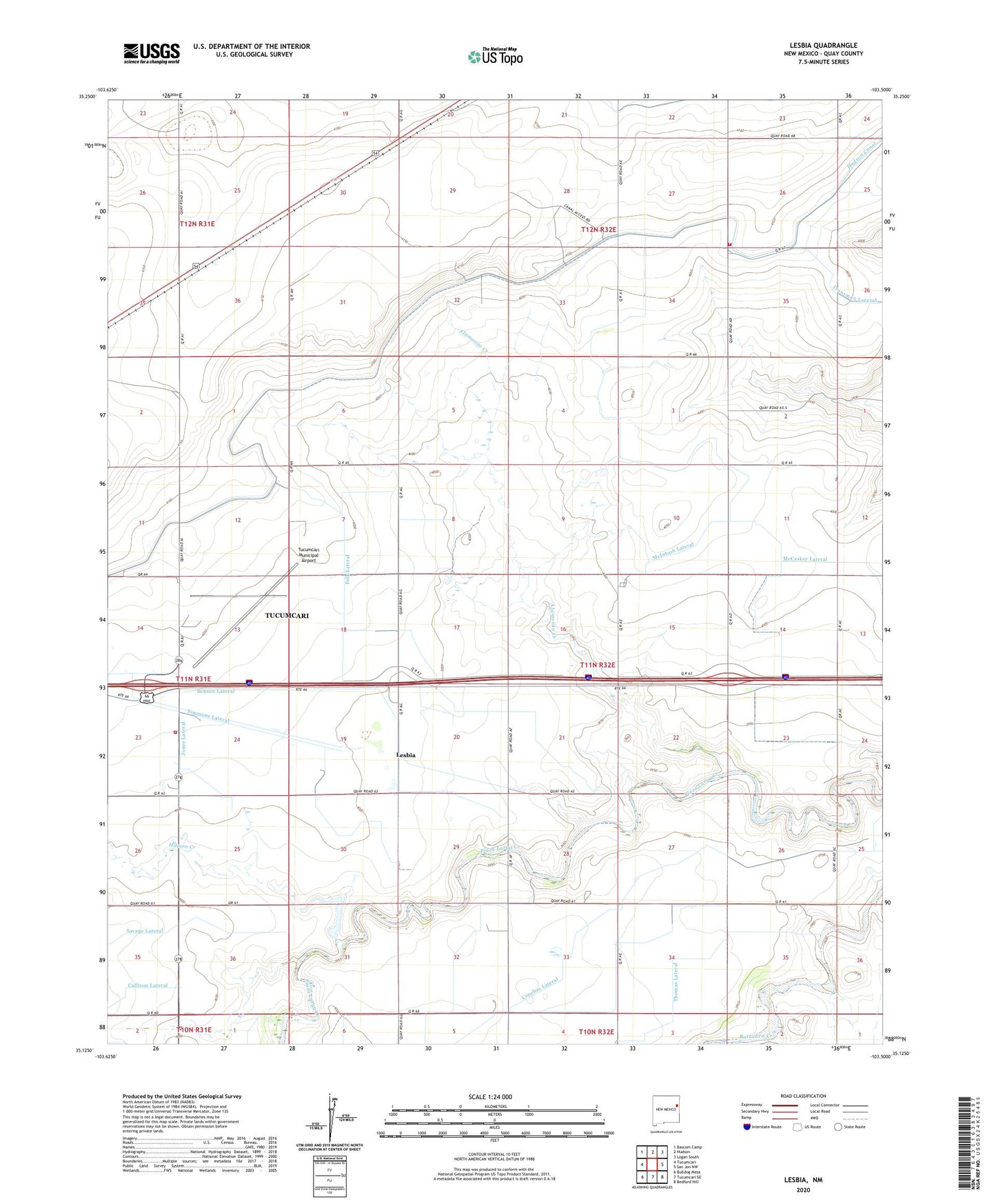 Lesbia New Mexico US Topo Map Image