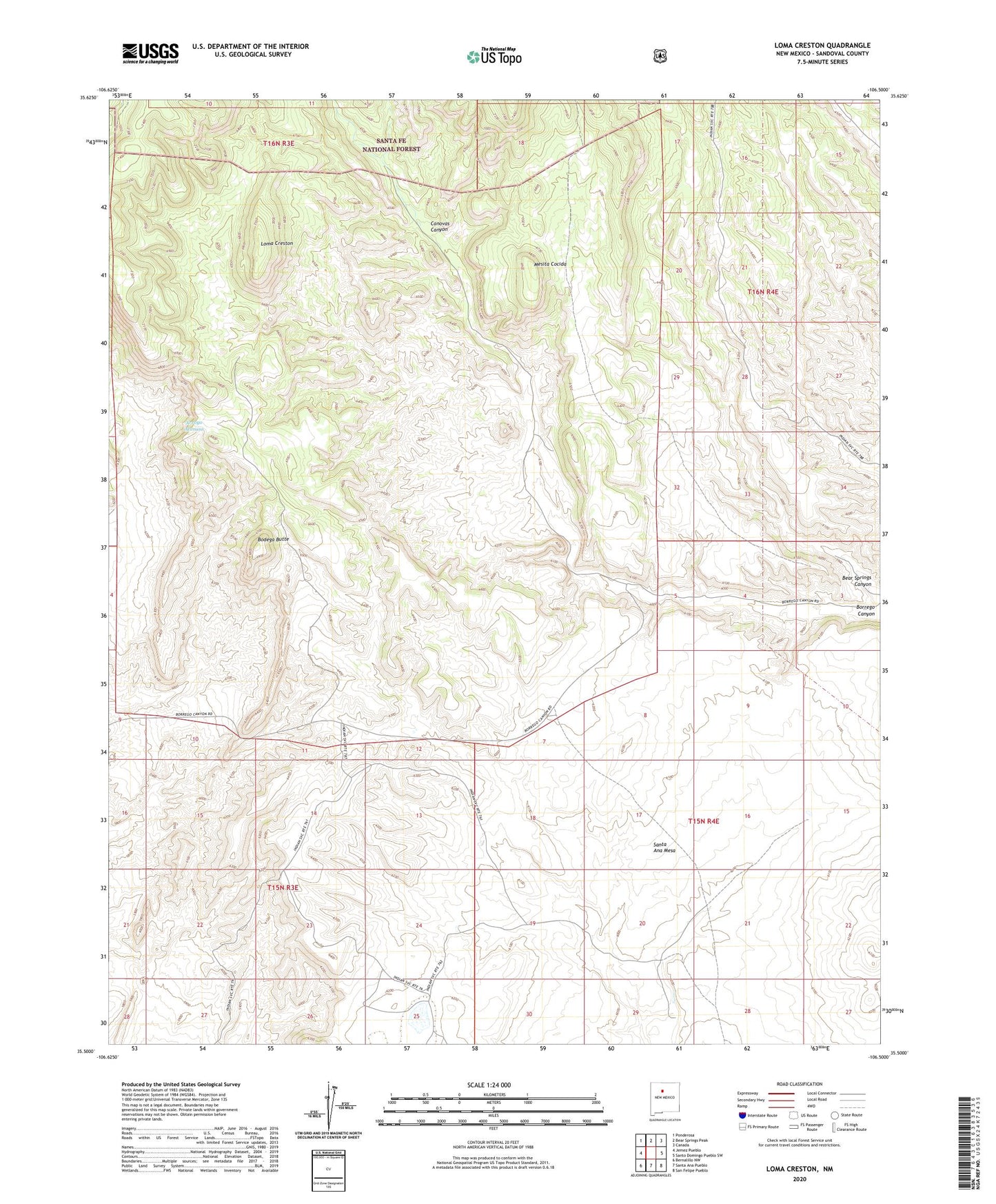 Loma Creston New Mexico US Topo Map Image