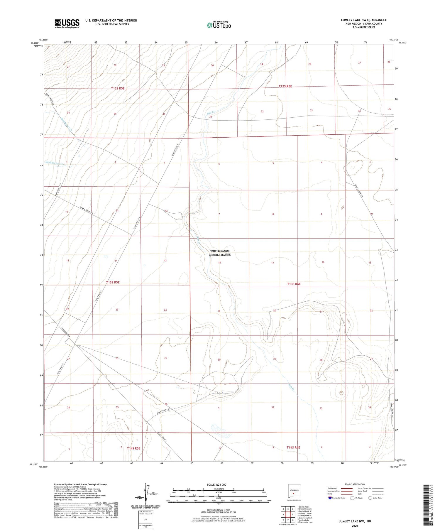 Lumley Lake NW New Mexico US Topo Map Image