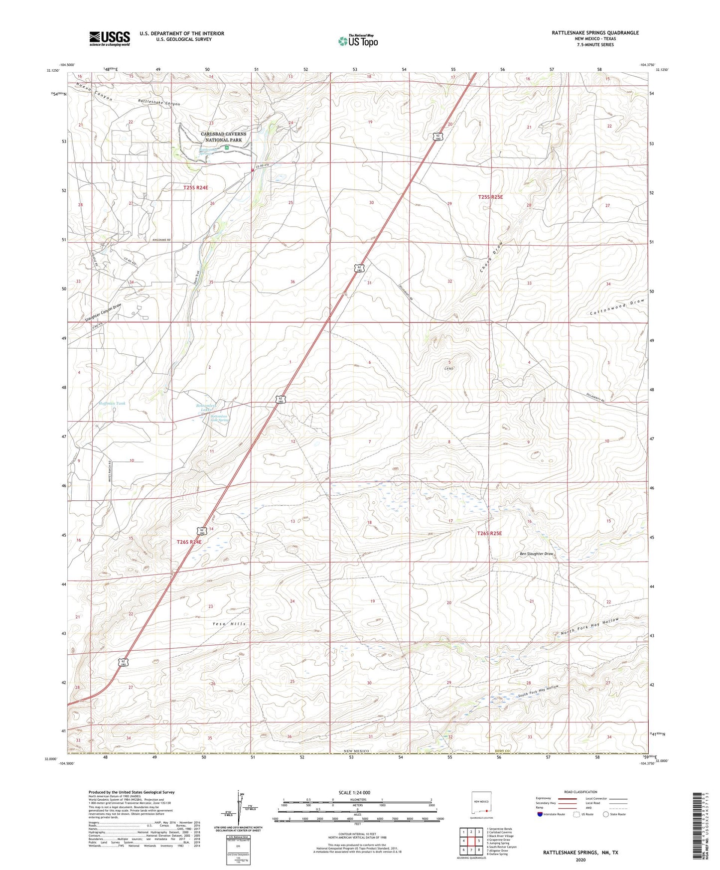 Rattlesnake Springs New Mexico US Topo Map Image