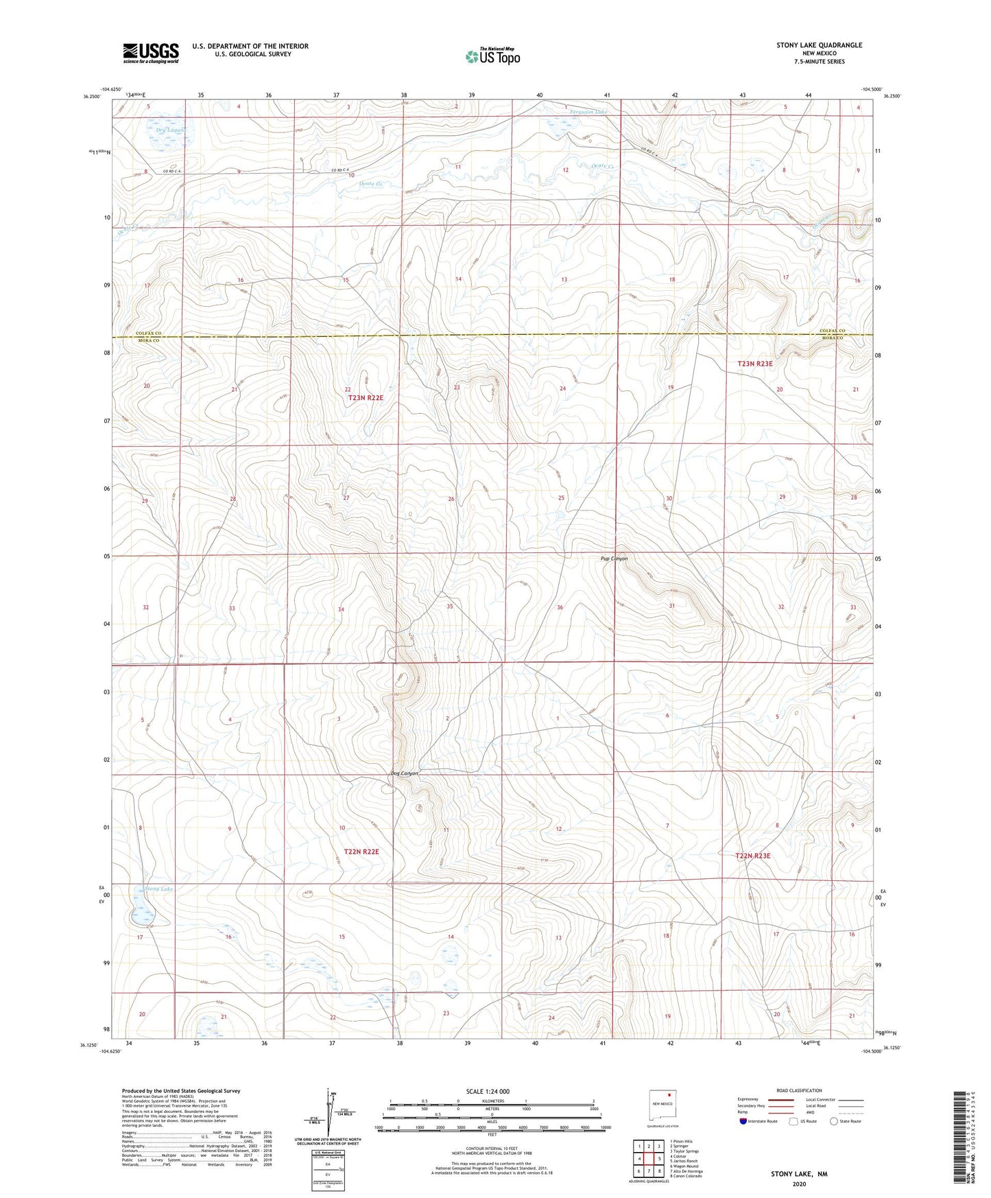 Stony Lake New Mexico US Topo Map Image