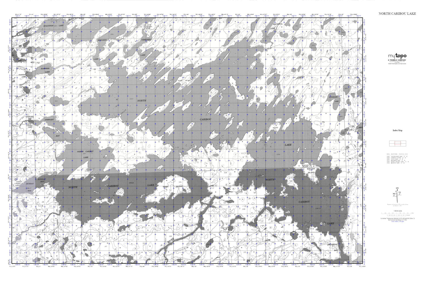 North Caribou Lake MyTopo Explorer Series Map Image