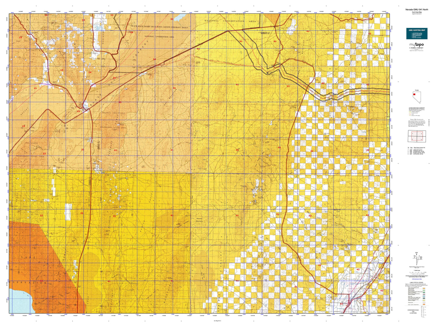 Nevada GMU 041 North Map Image