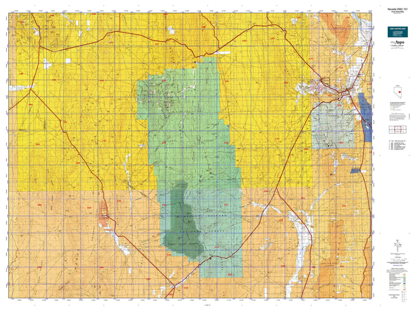 Nevada GMU 131 Map Image