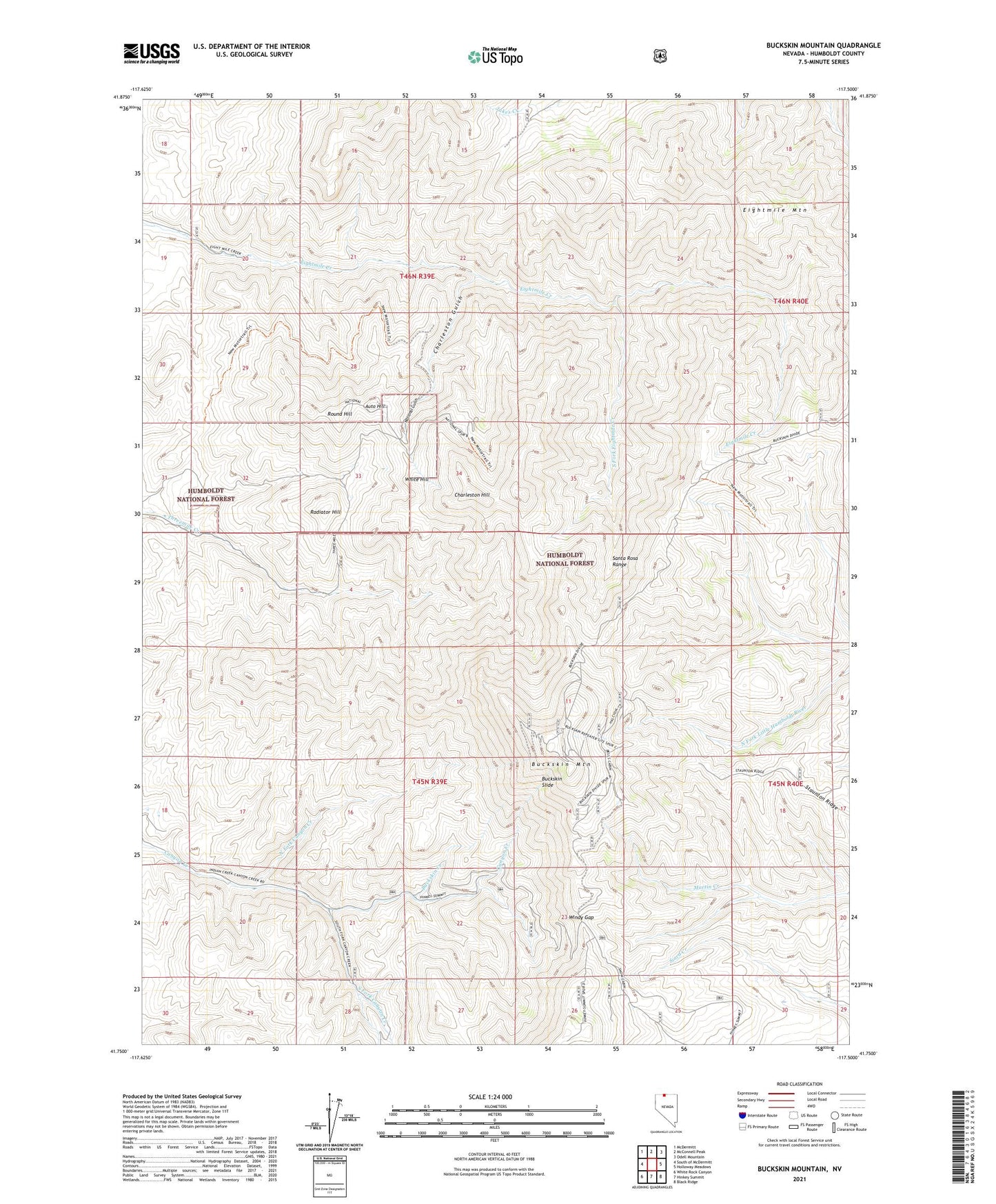 Buckskin Mountain Nevada US Topo Map Image