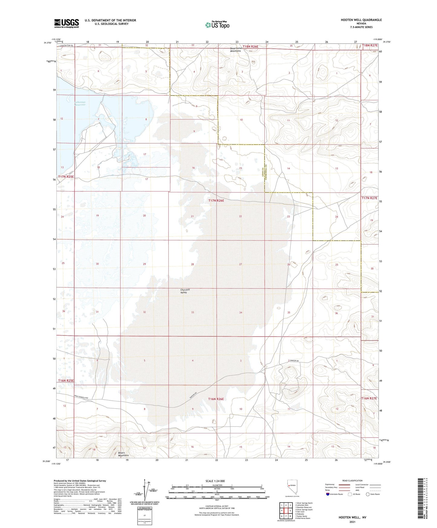 Hooten Well Nevada US Topo Map Image