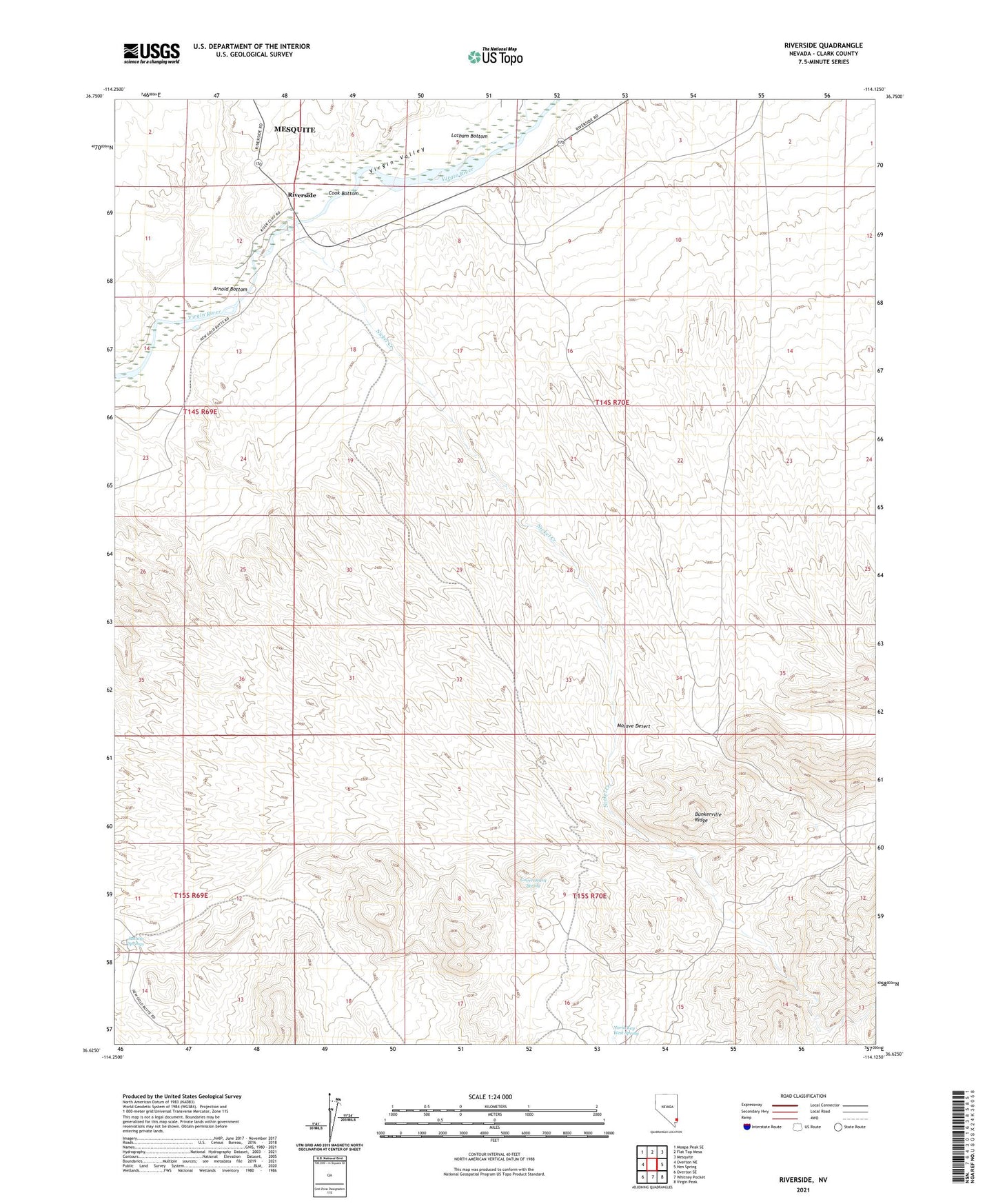 Riverside Nevada US Topo Map Image
