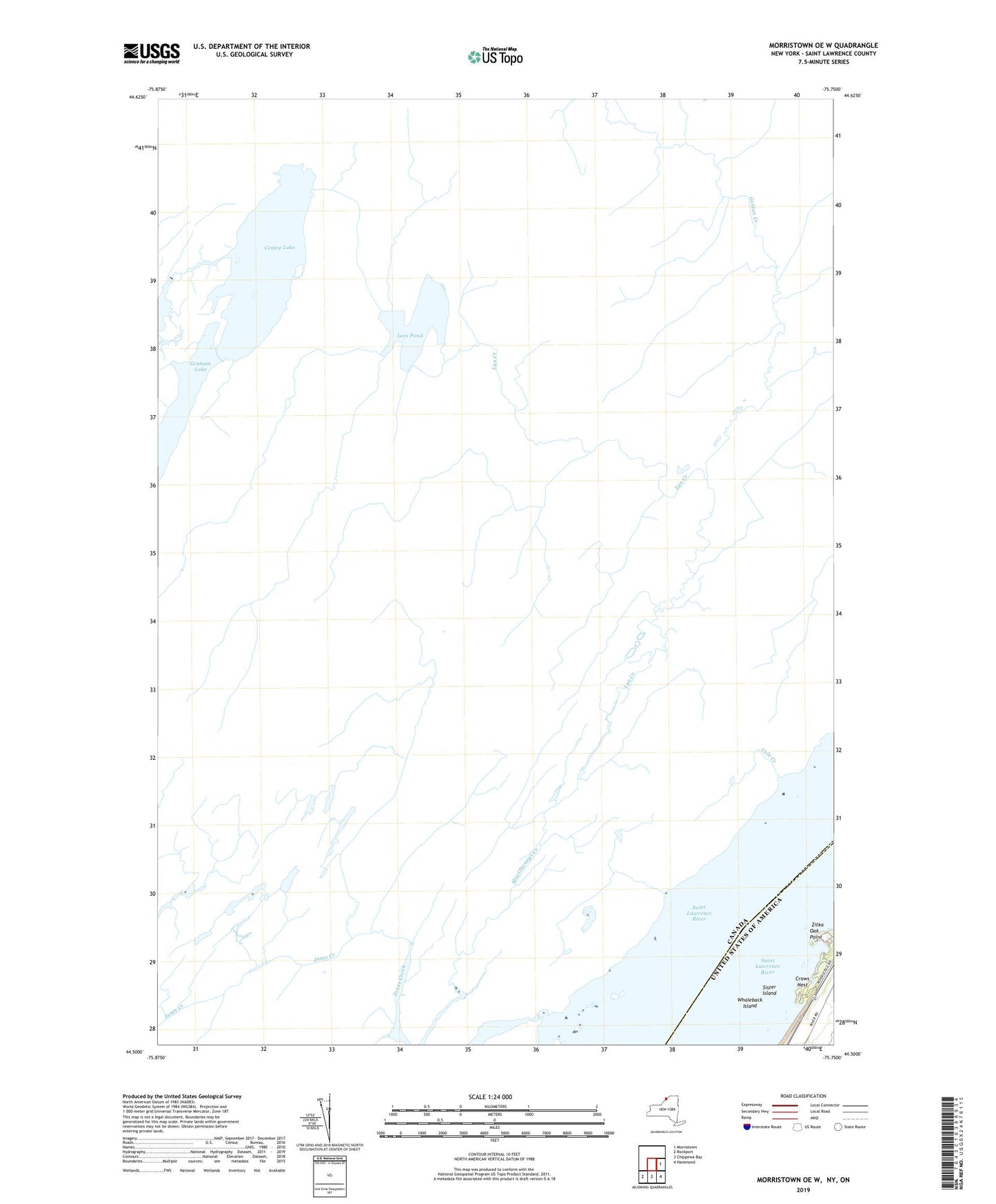 Morristown OE W New York US Topo Map Image
