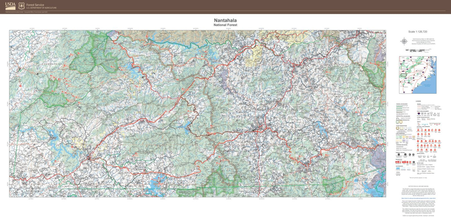 Nantahala National Forest Map