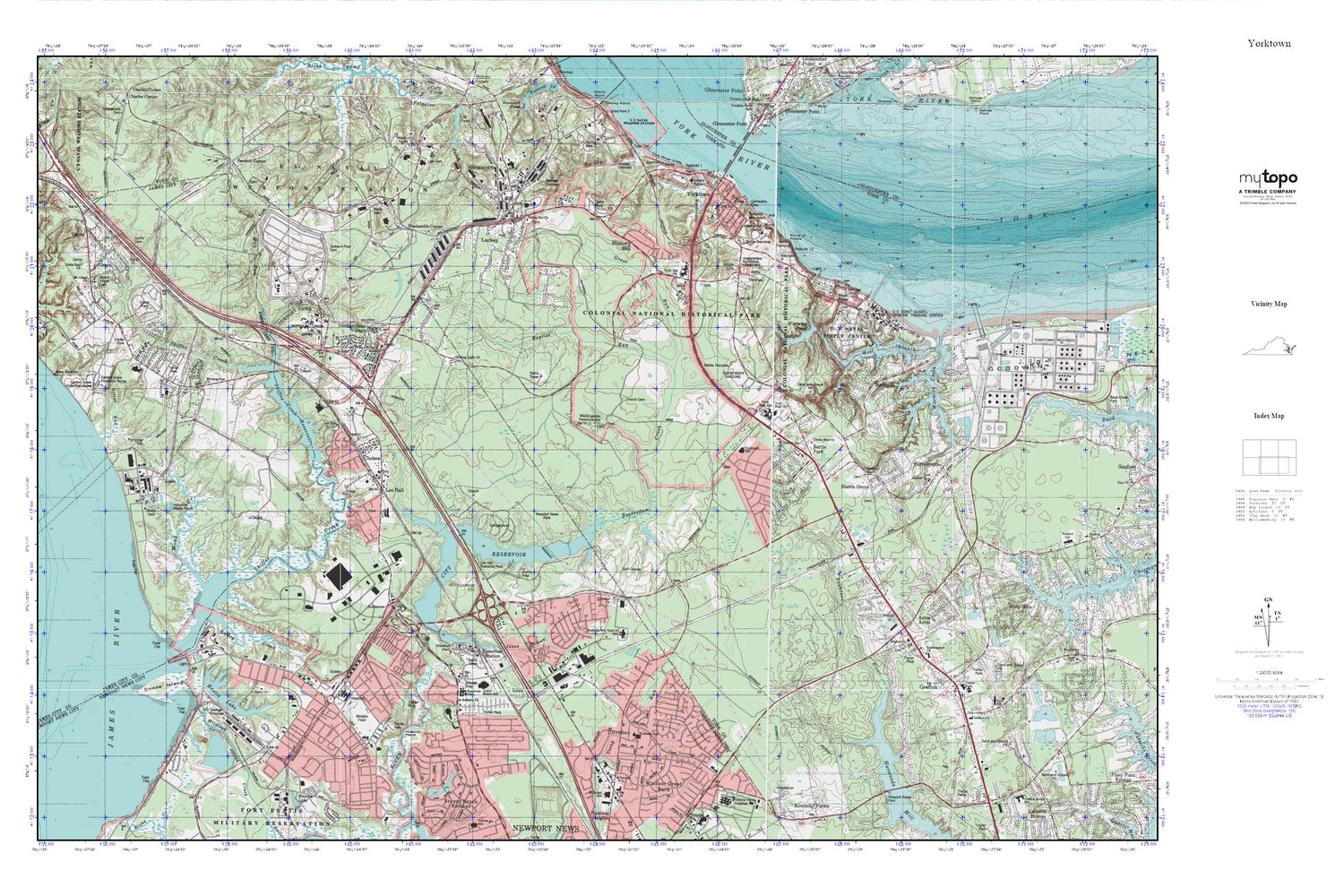 Newport News Park MyTopo Explorer Series Map Image