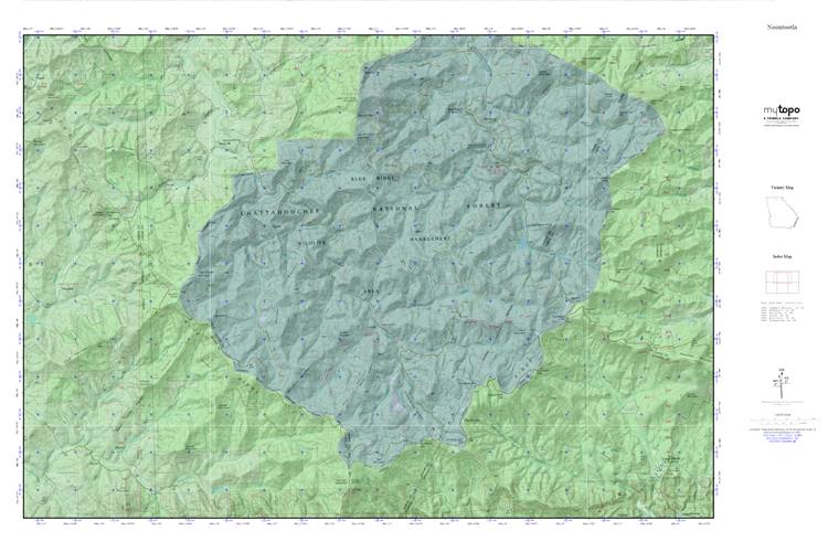 Noontootla MyTopo Explorer Series Map Image