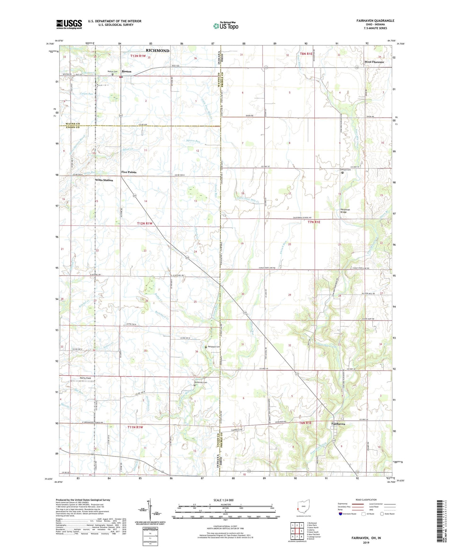 Fairhaven Ohio US Topo Map Image