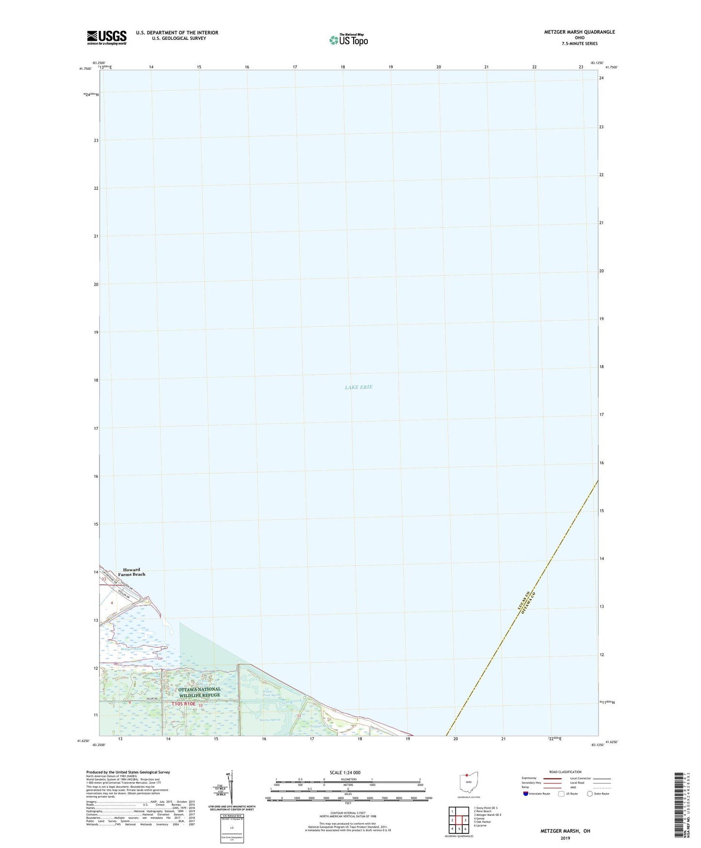 Metzger Marsh Ohio US Topo Map Image