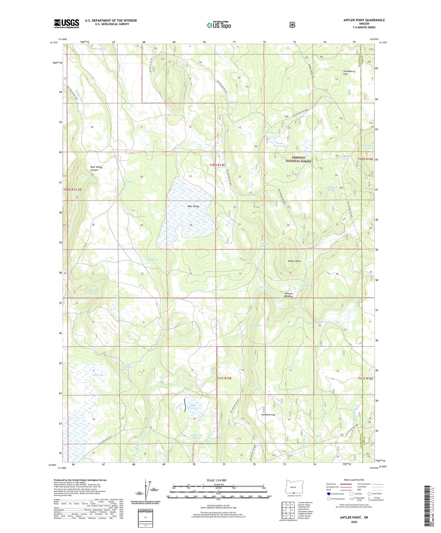 Antler Point Oregon US Topo Map Image