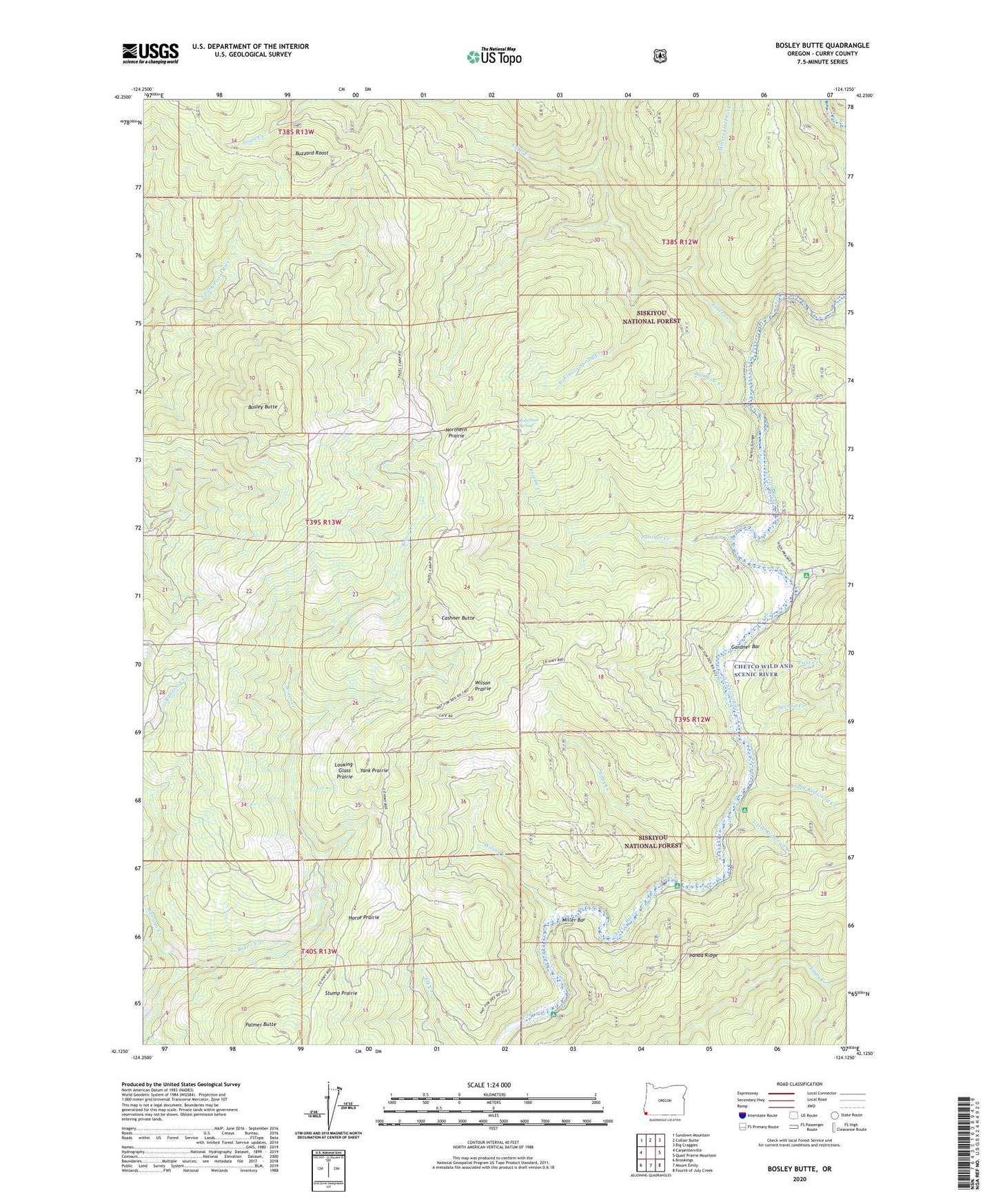 Bosley Butte Oregon US Topo Map Image