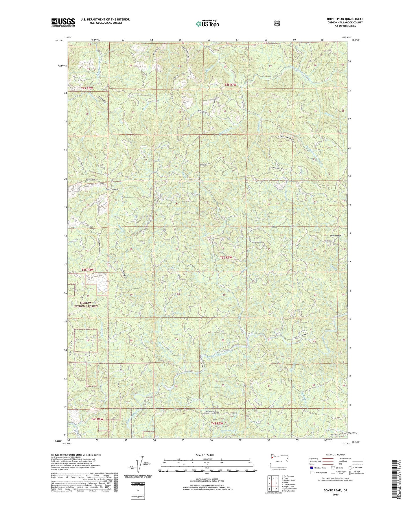 Dovre Peak Oregon US Topo Map Image