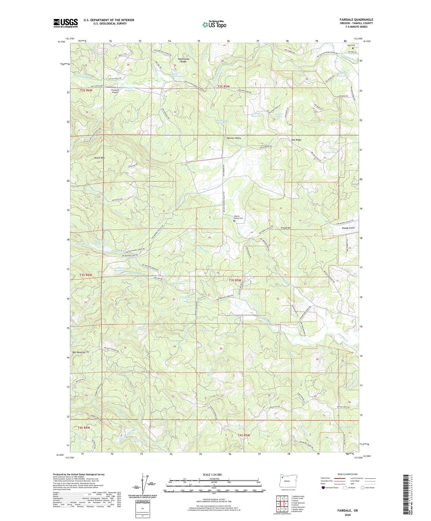 Fairdale Oregon US Topo Map Image