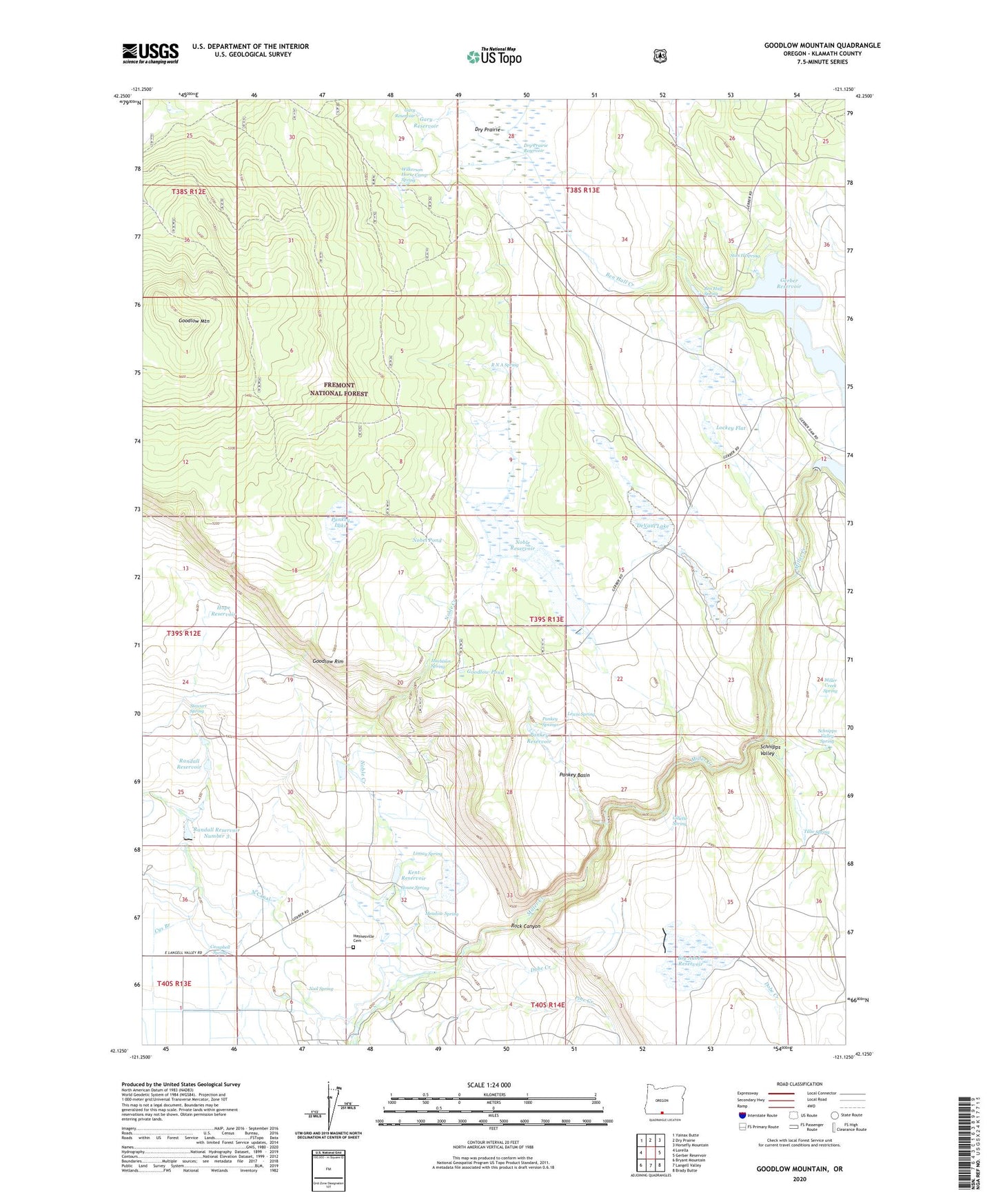 Goodlow Mountain Oregon US Topo Map Image