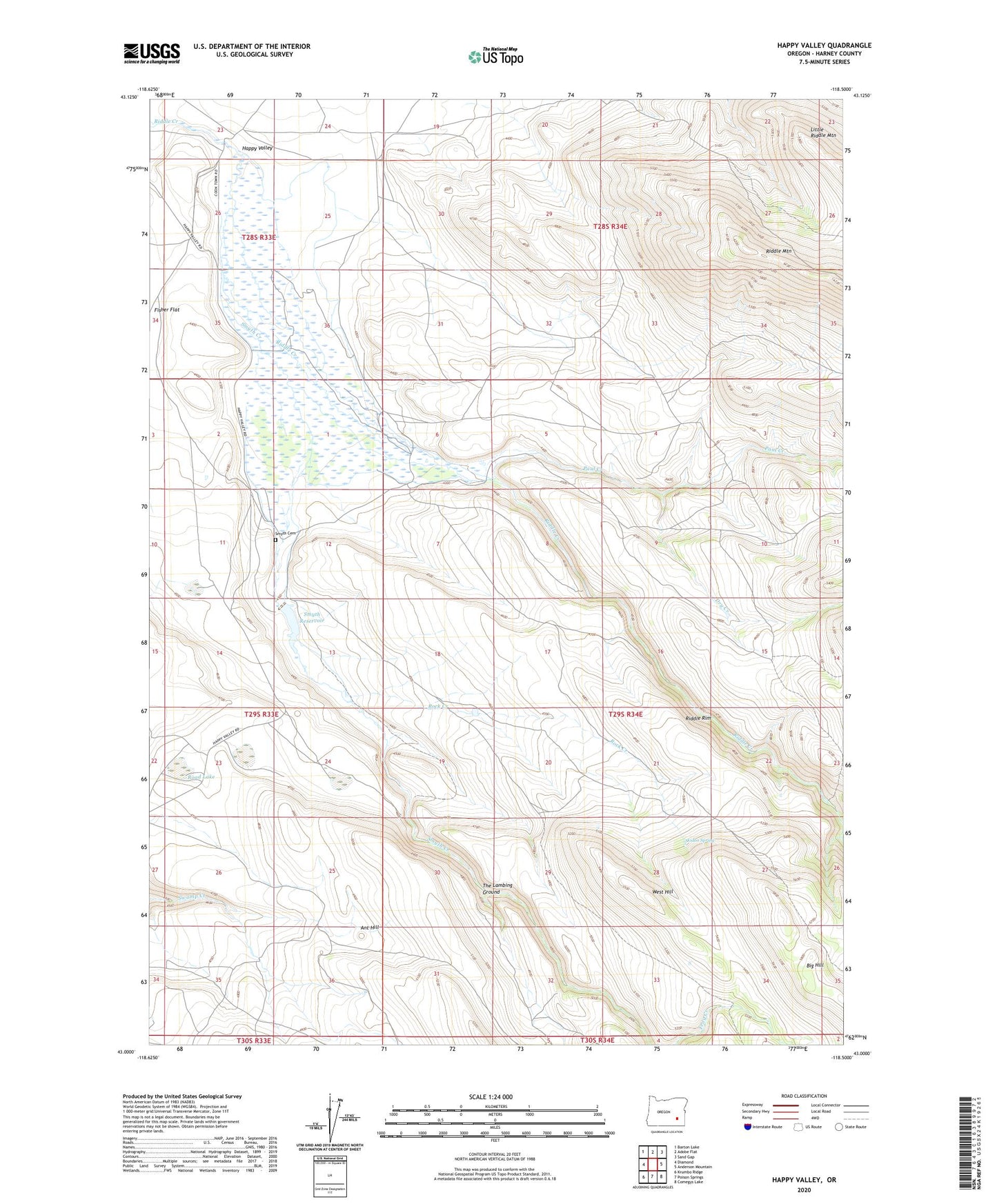 Happy Valley Oregon US Topo Map Image