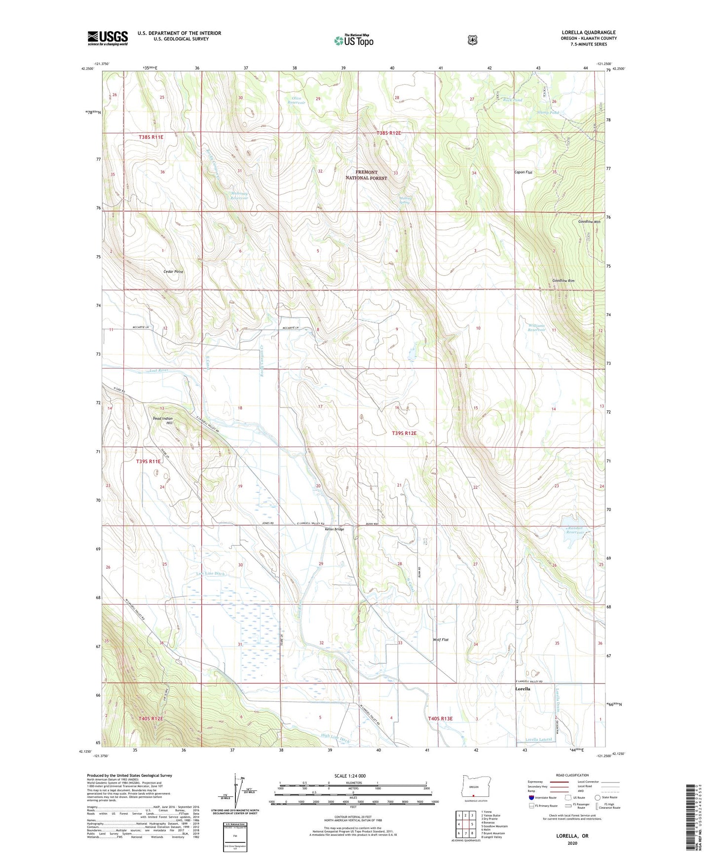 Lorella Oregon US Topo Map Image