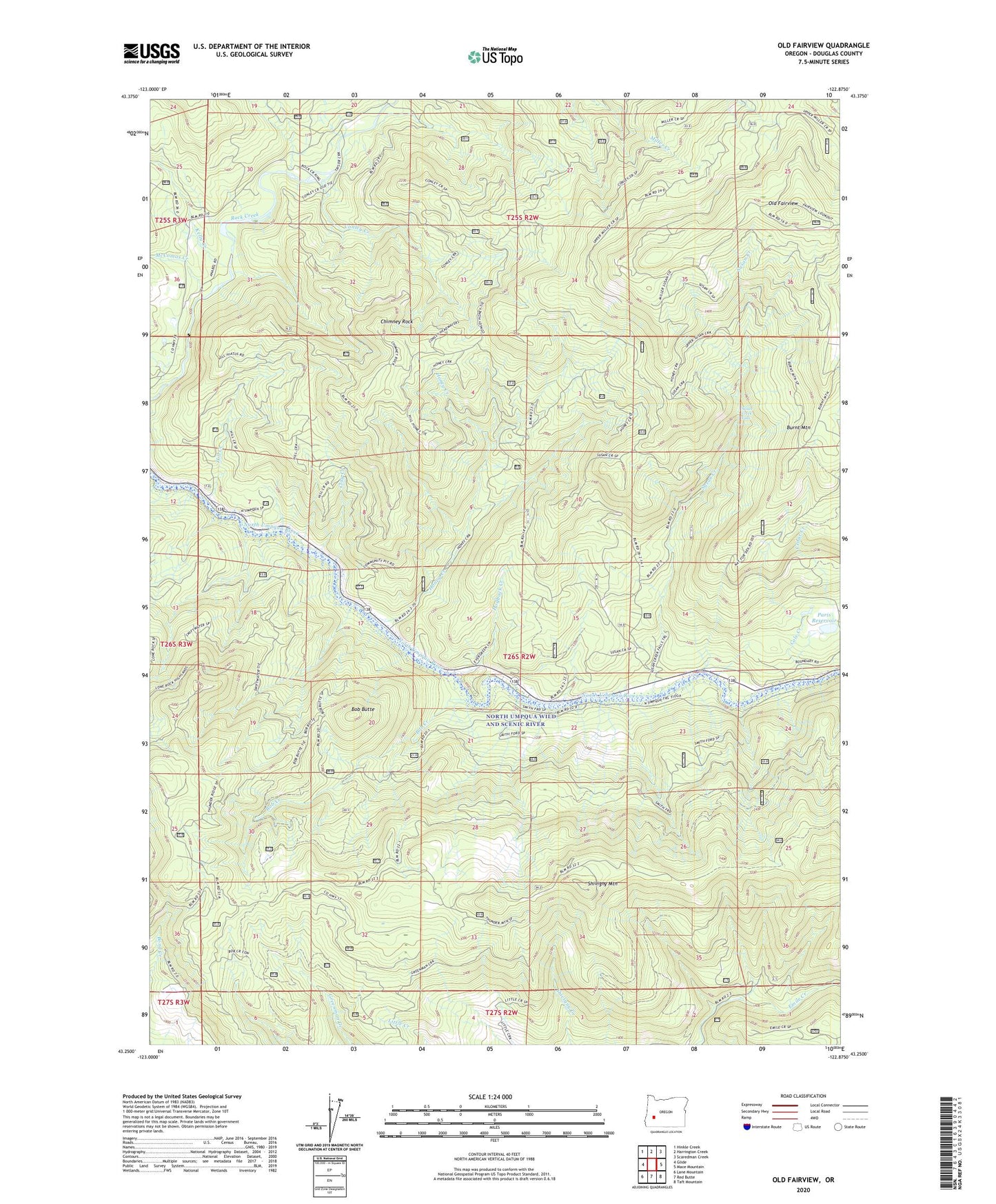 Old Fairview Oregon US Topo Map Image