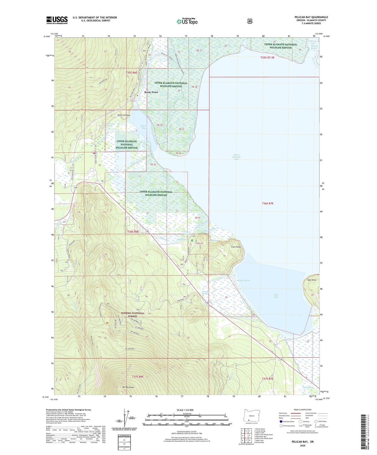 Pelican Bay Oregon US Topo Map Image