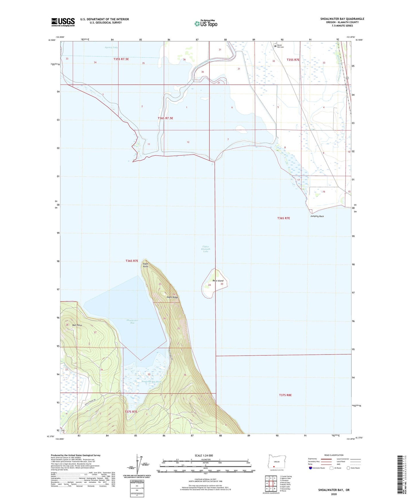 Shoalwater Bay Oregon US Topo Map Image