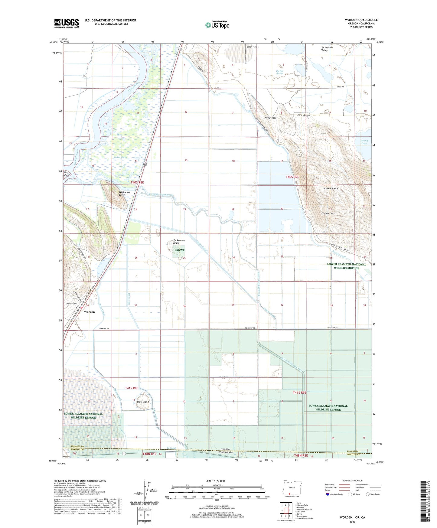 Worden Oregon US Topo Map Image
