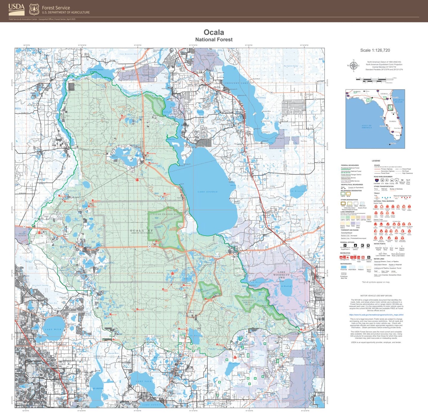 Ocala National Forest Map