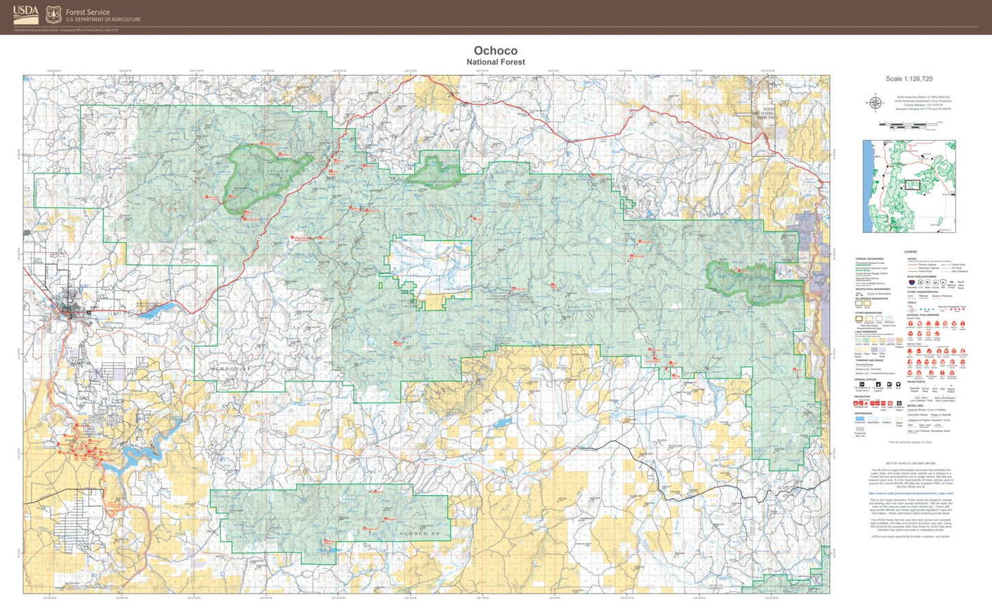 Ochoco National Forest Map