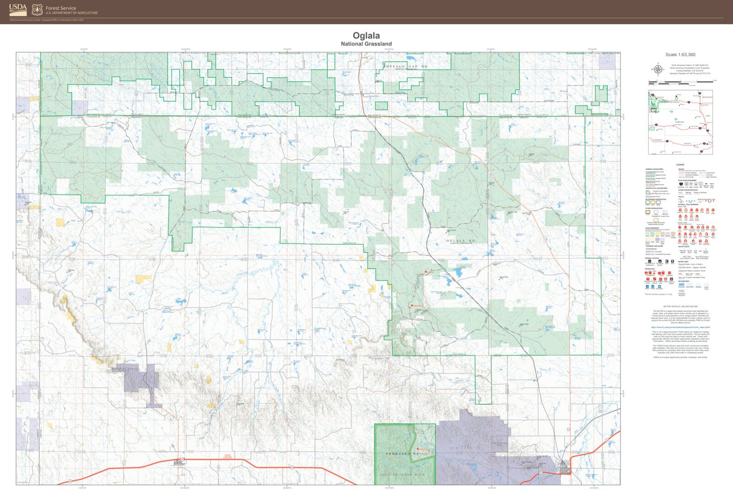 Oglala National Grassland Map