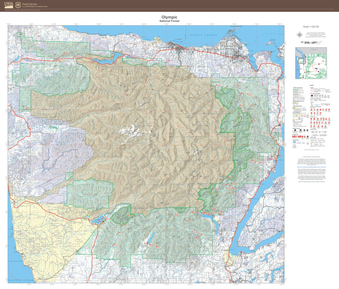 Olympic National Forest Map
