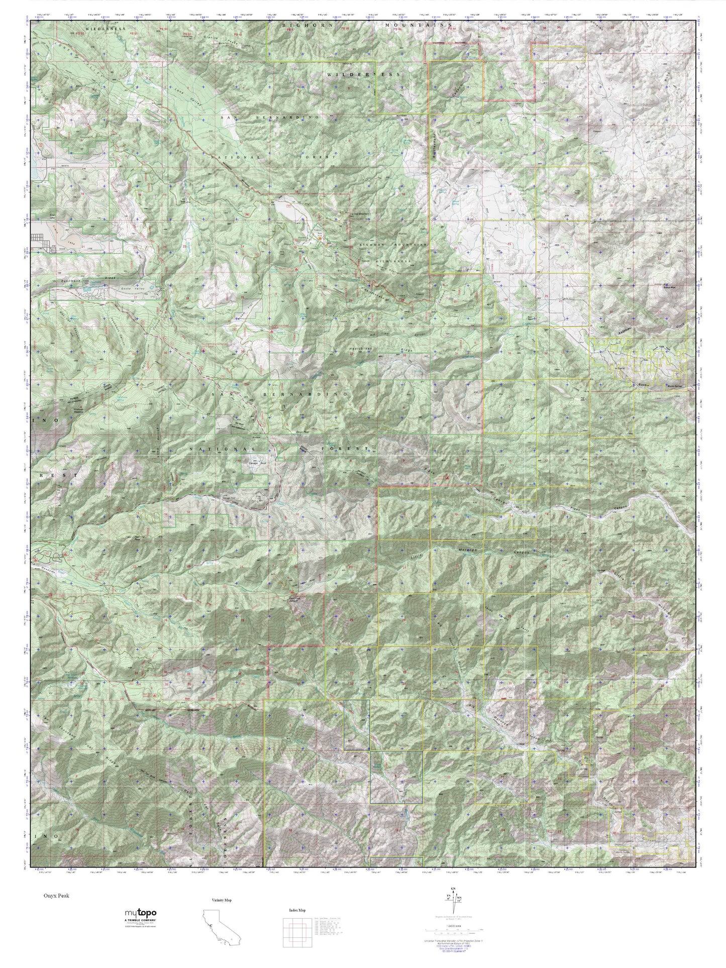 Onyx Peak MyTopo Explorer Series Map Image