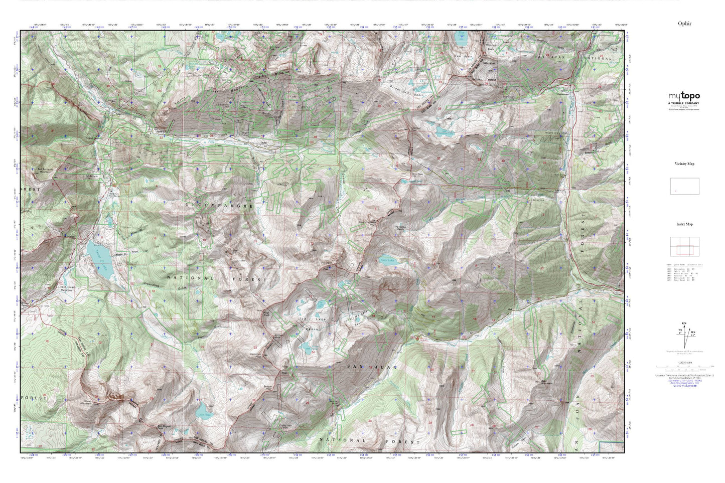 Ophir MyTopo Explorer Series Map Image