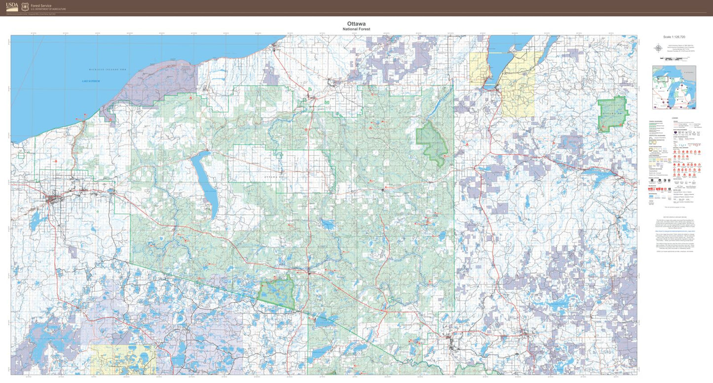 Ottawa National Forest Map